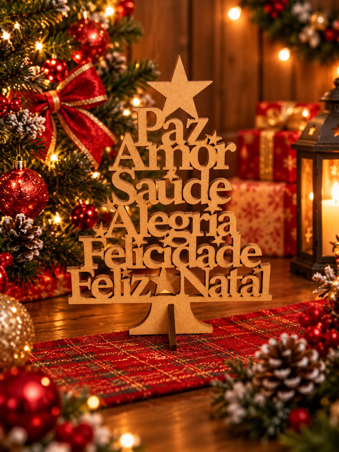 Arvore de natal em mdf cru 