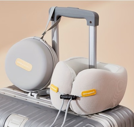 Almohada de viaje para cuello con funda dura