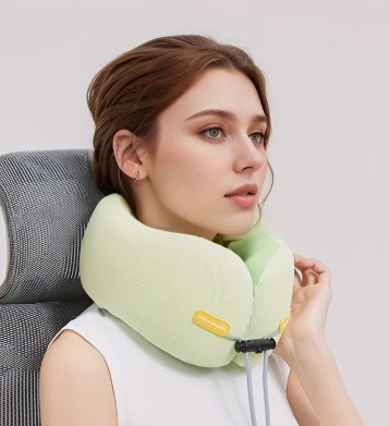 Almohada de viaje para cuello con funda dura 2