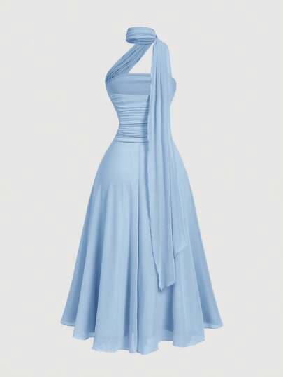 Vestido estilo Pussy Bow