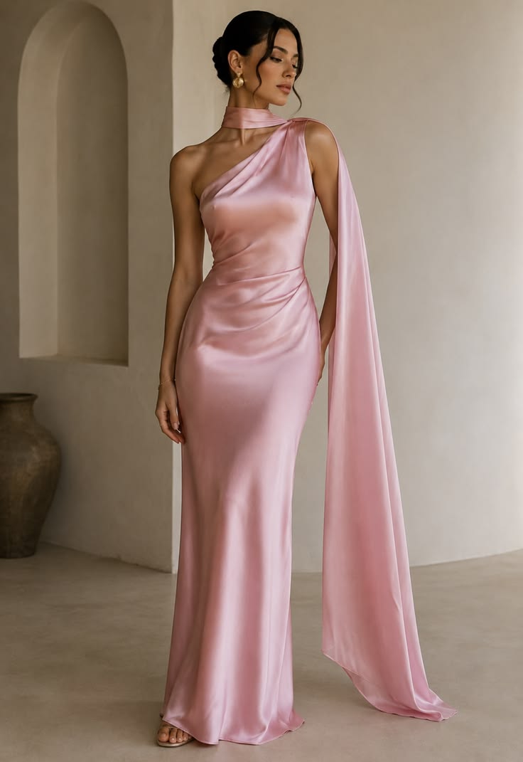 Vestido Rosa Satinado