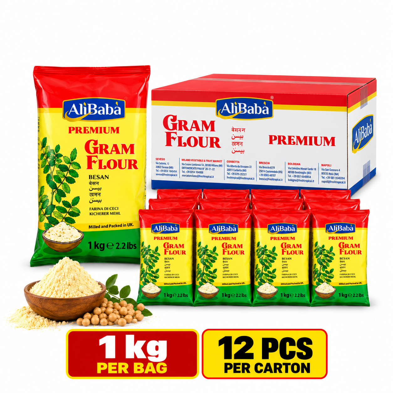 Alibaba Gram Flour 1kgx12
