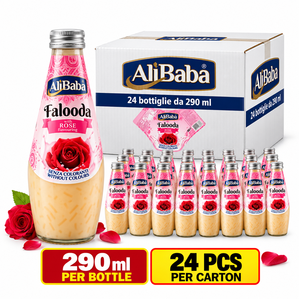 Alibaba Falooda Rose Flavouring 290Mlx24