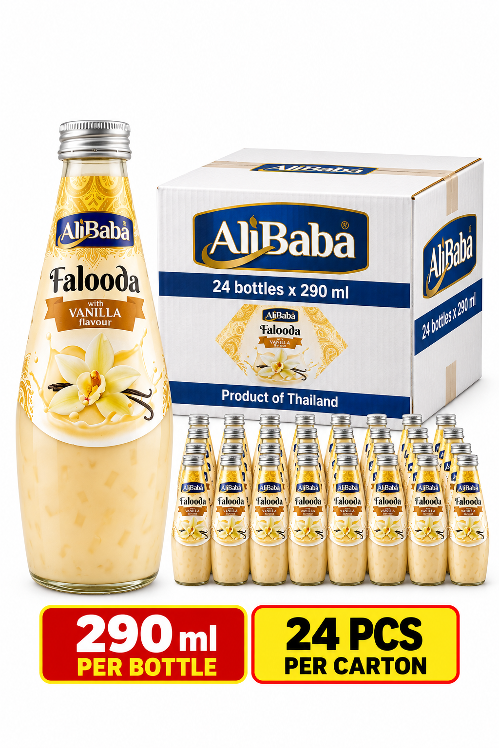 Alibaba Vanilla Falooda Drink 290MLx24