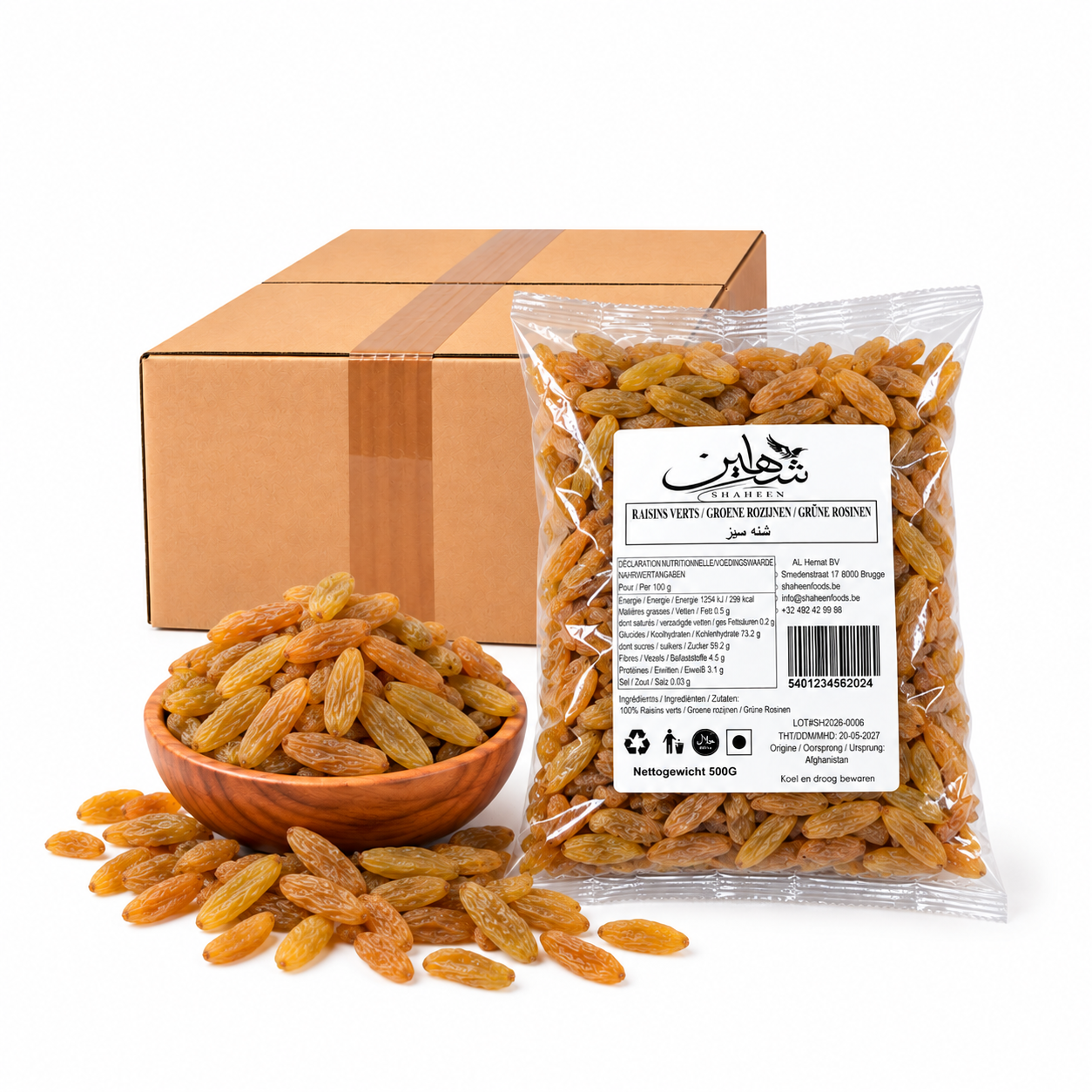 Shaheen Afghan Green Raisins 500grx15