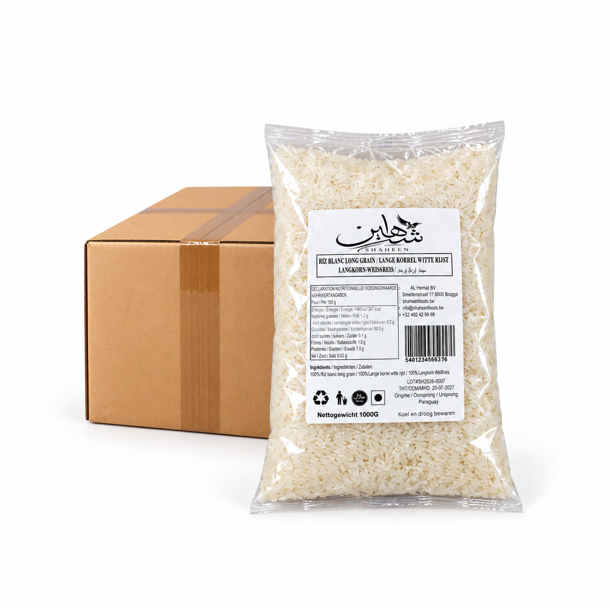 Shaheen White Rice 1kgx12