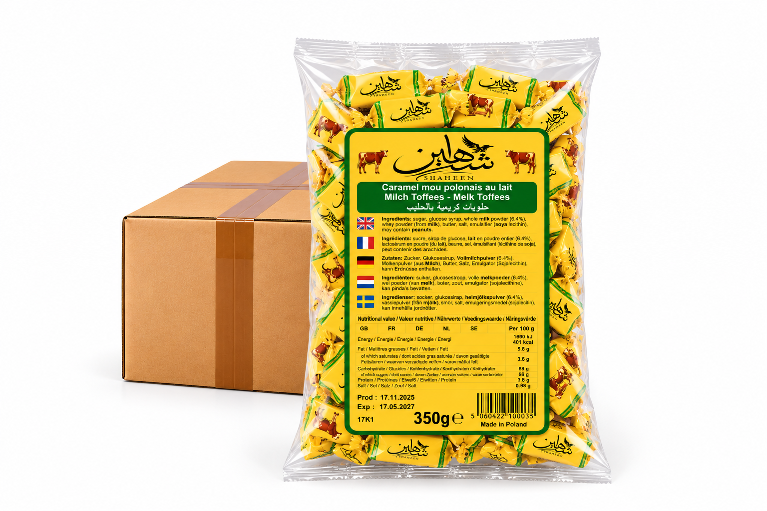 Shaheen Milk Toffee 350grx20