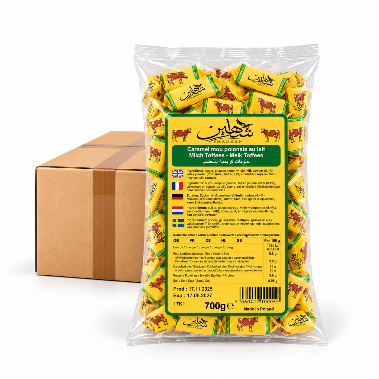 Shaheen Milk Toffee 700grx10