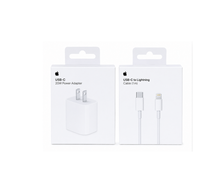 Combo iPhone: Cubo 20W + Cable Lightning 1 Metro - Image 1