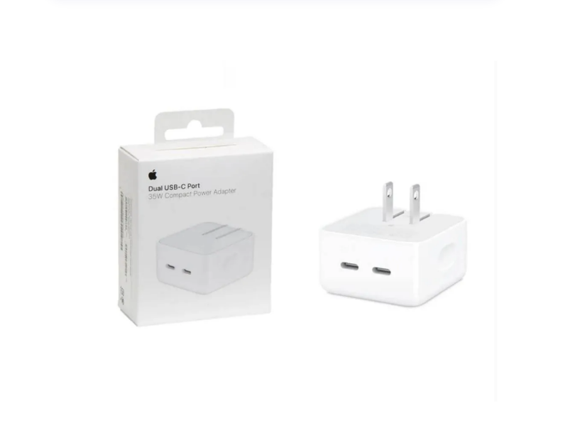 Cubo Adaptador de Carga Apple con 2 Puertos 35W