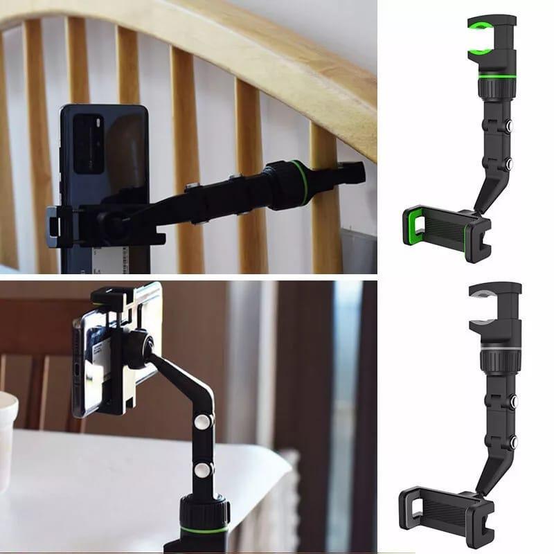 📱 Adjustable Black Mobile Phone Holder for Home & Office 🏠💼 2