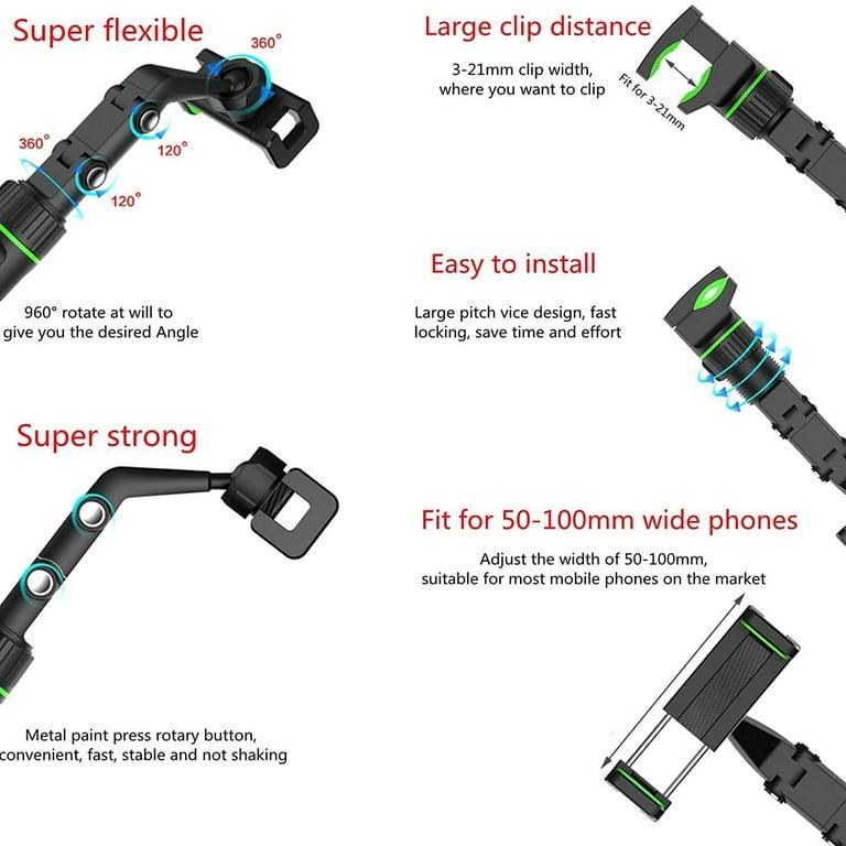 📱 Adjustable Black Mobile Phone Holder for Home & Office 🏠💼 4