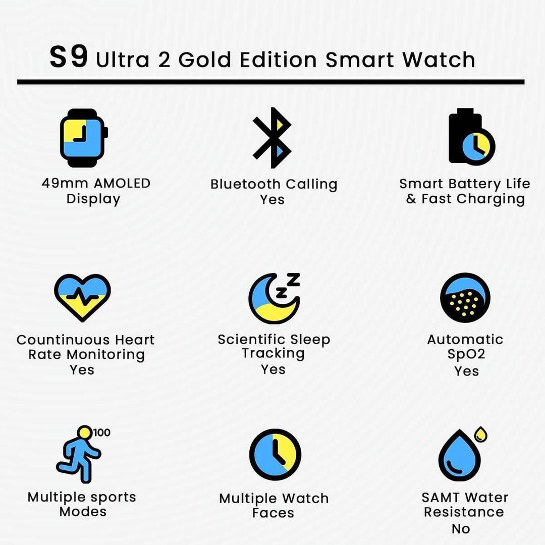 ⌚🔥 Smart Watch Ultra 2 Big Display | Premium Ultra Design | Bluetooth Calling | 🚚 Free Delivery 3