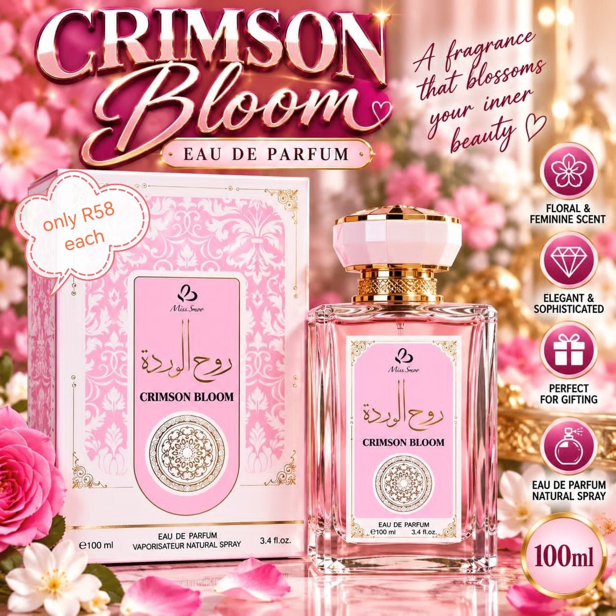 Crimson bloom perfume 100ml