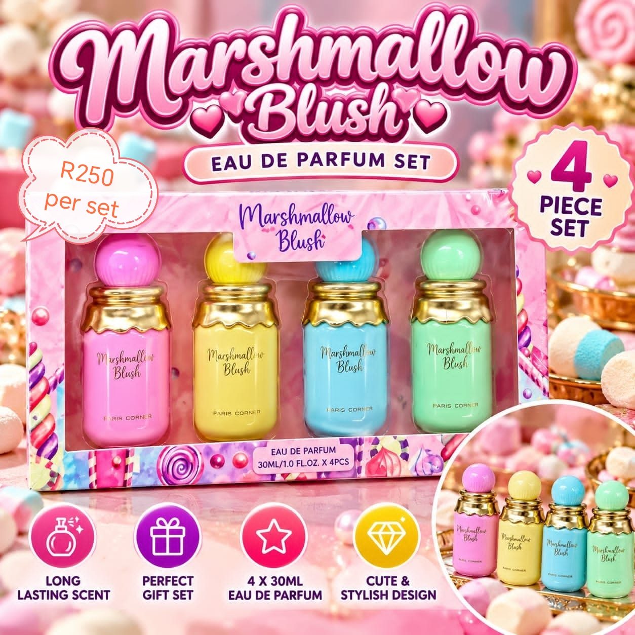 Marshmallow Blush 4 piece set 