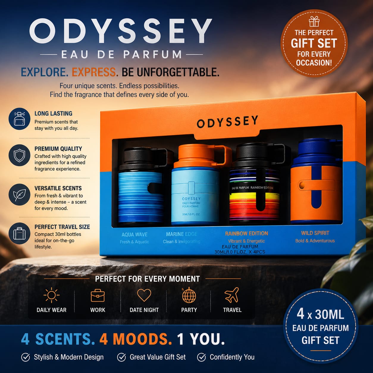 Odyssey perfume set 