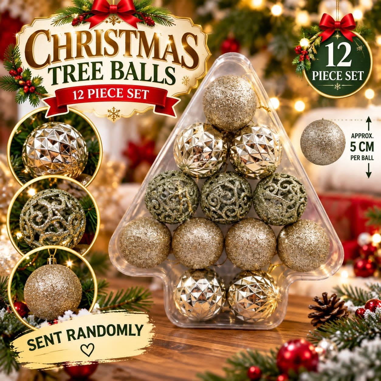 Christmas tree Balls set