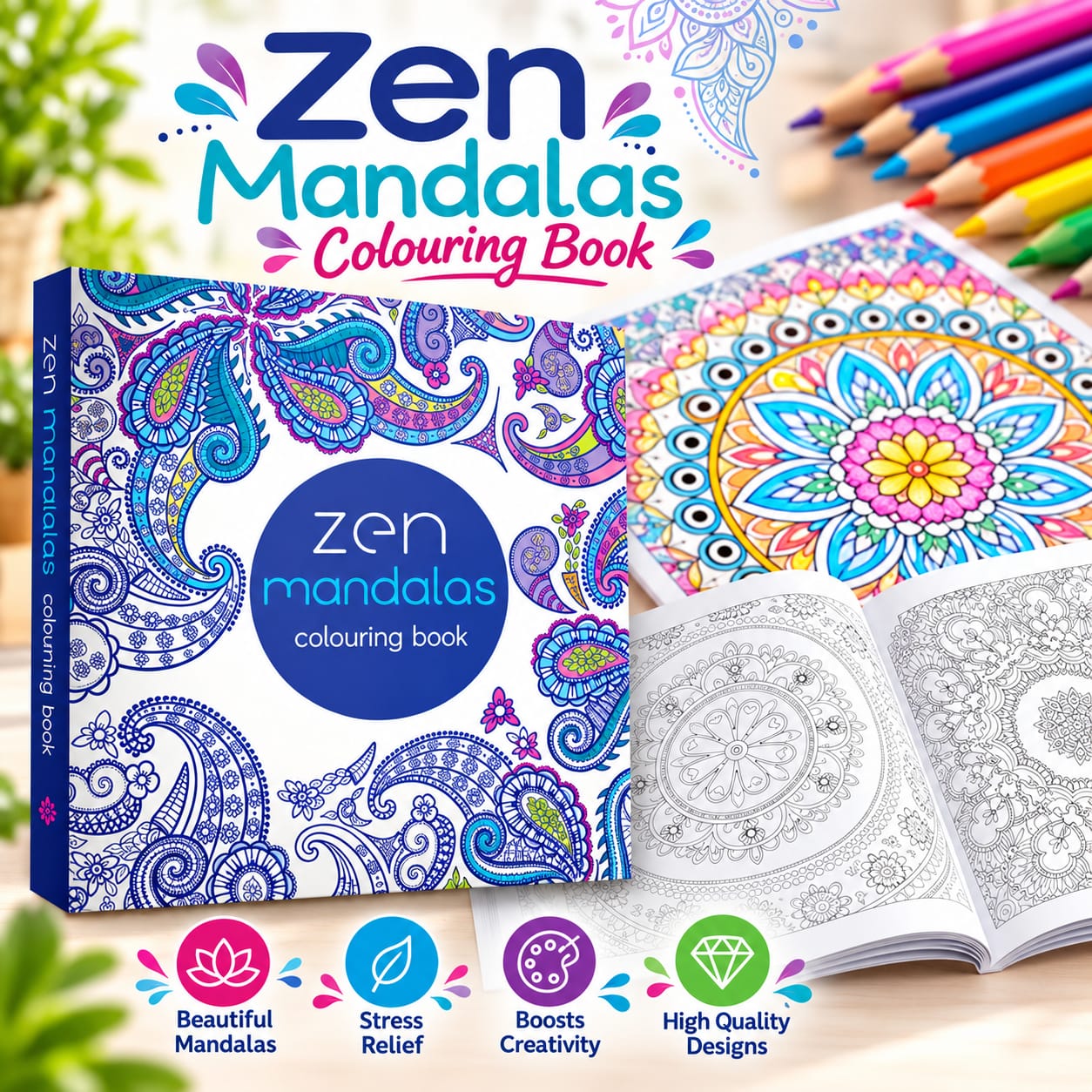Zen colouring book 