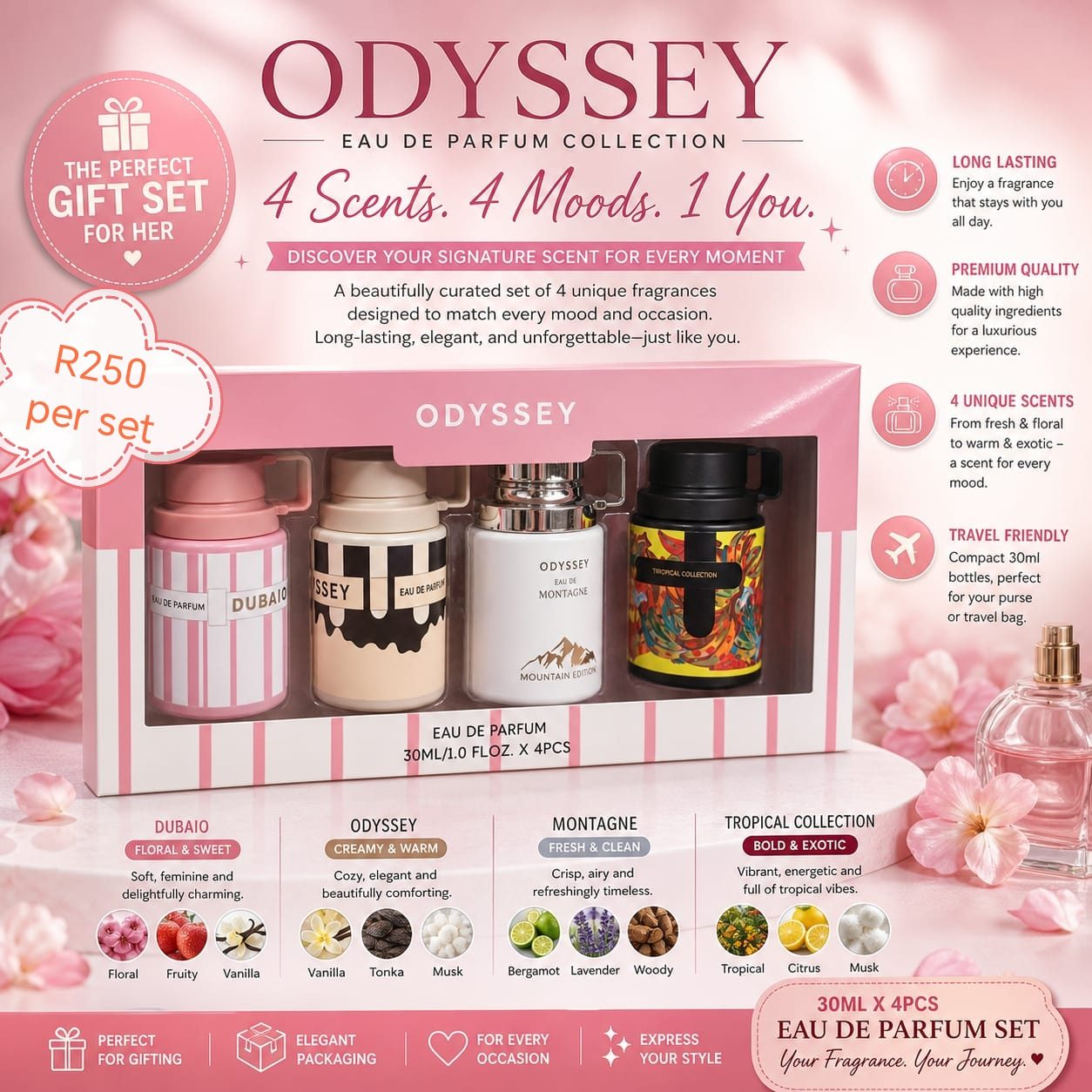Odyssey perfume set 