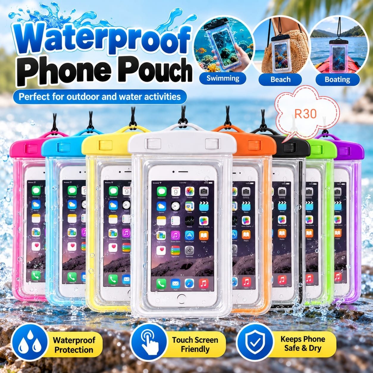 Waterproof phone pouch 