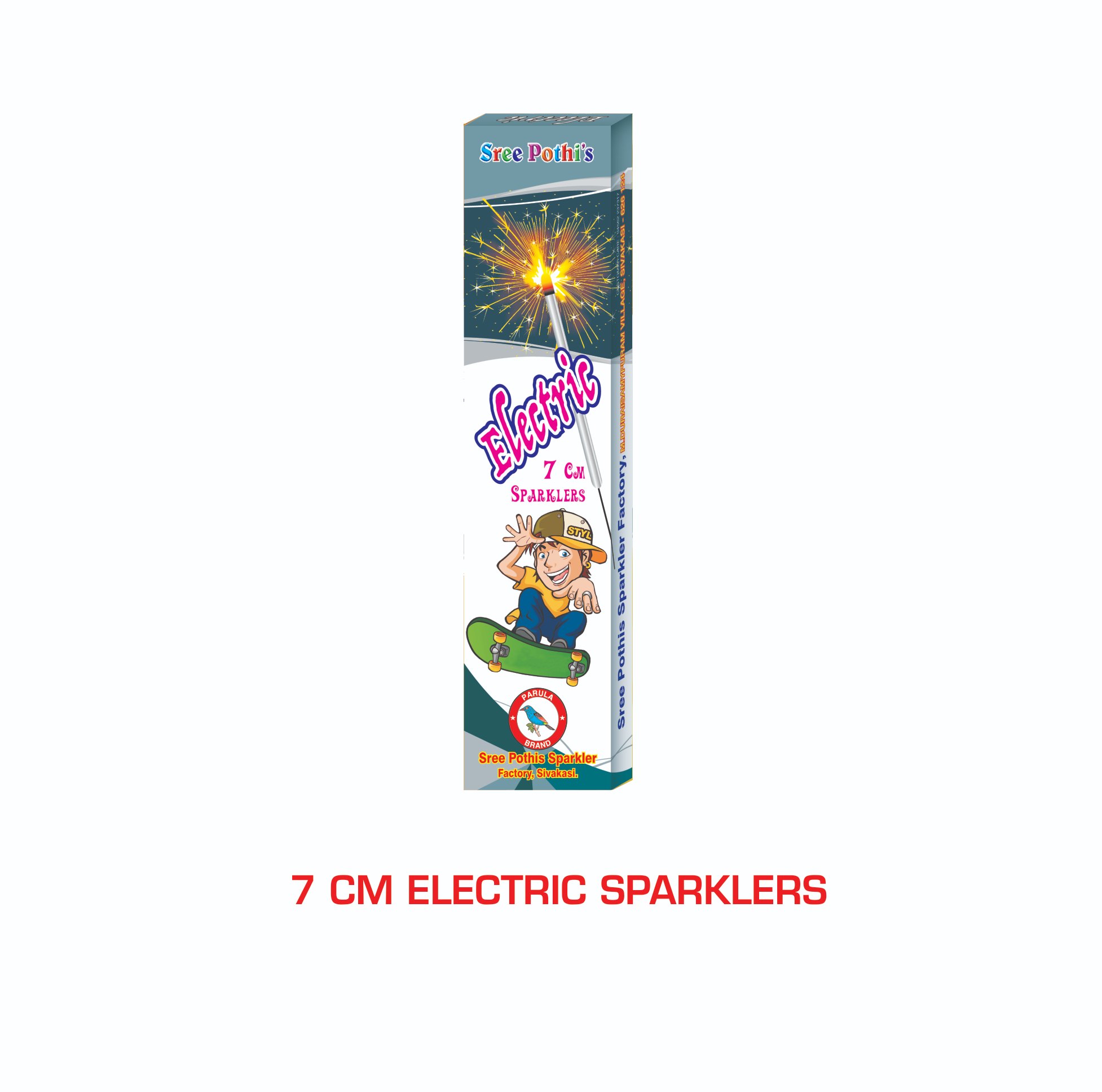 7 CM Sparklers(Kakarpullalu)-10 pcs per box - Image 1