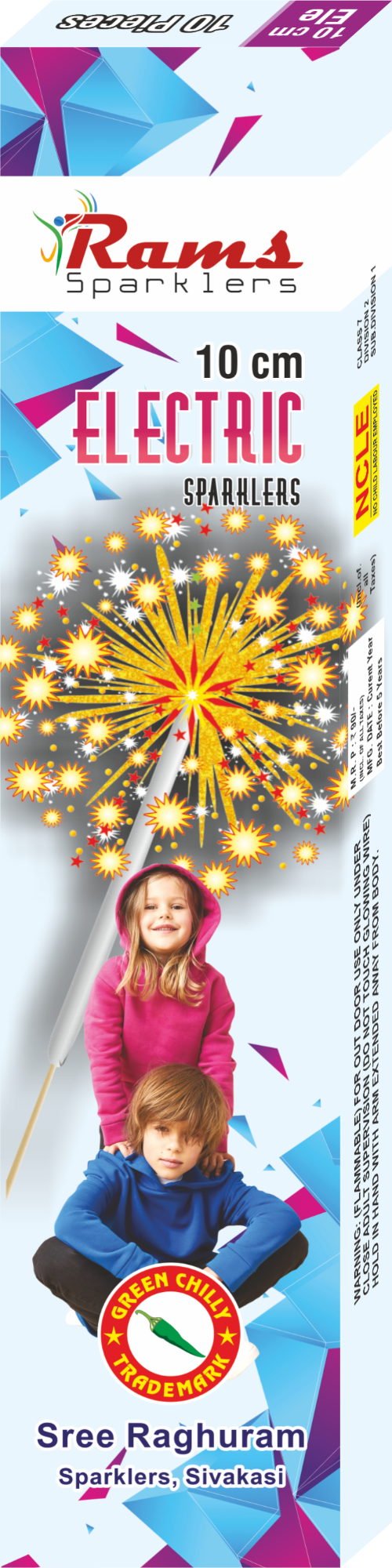 10 CM Sparklers Electric(Kakarpullalu)-10 pieces per box
