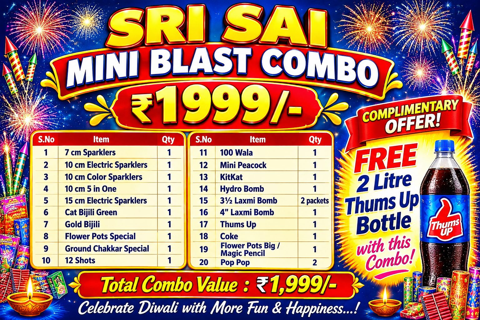 SRI SAI MINI BLAST COMBO PACK