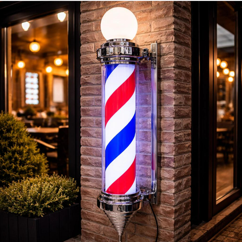 Letrero luminoso de barbero