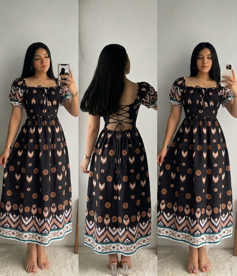 Bello maxi vestido de amarrar atrás🌻 - Image 1