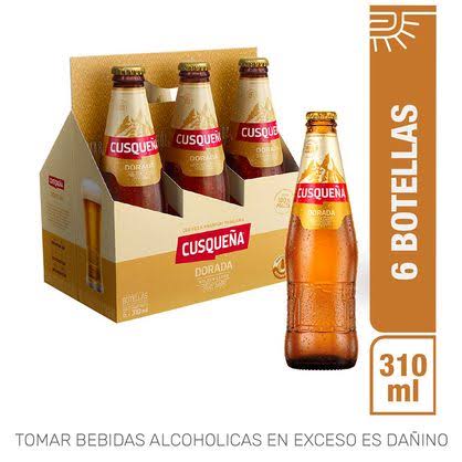 Cerveza Cuzqueña Dorada Sixpack 310ml