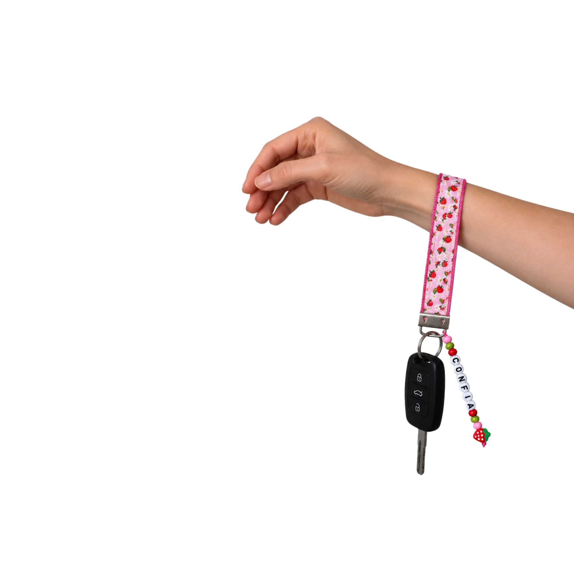 Strawberry Wristlet Keychain  2