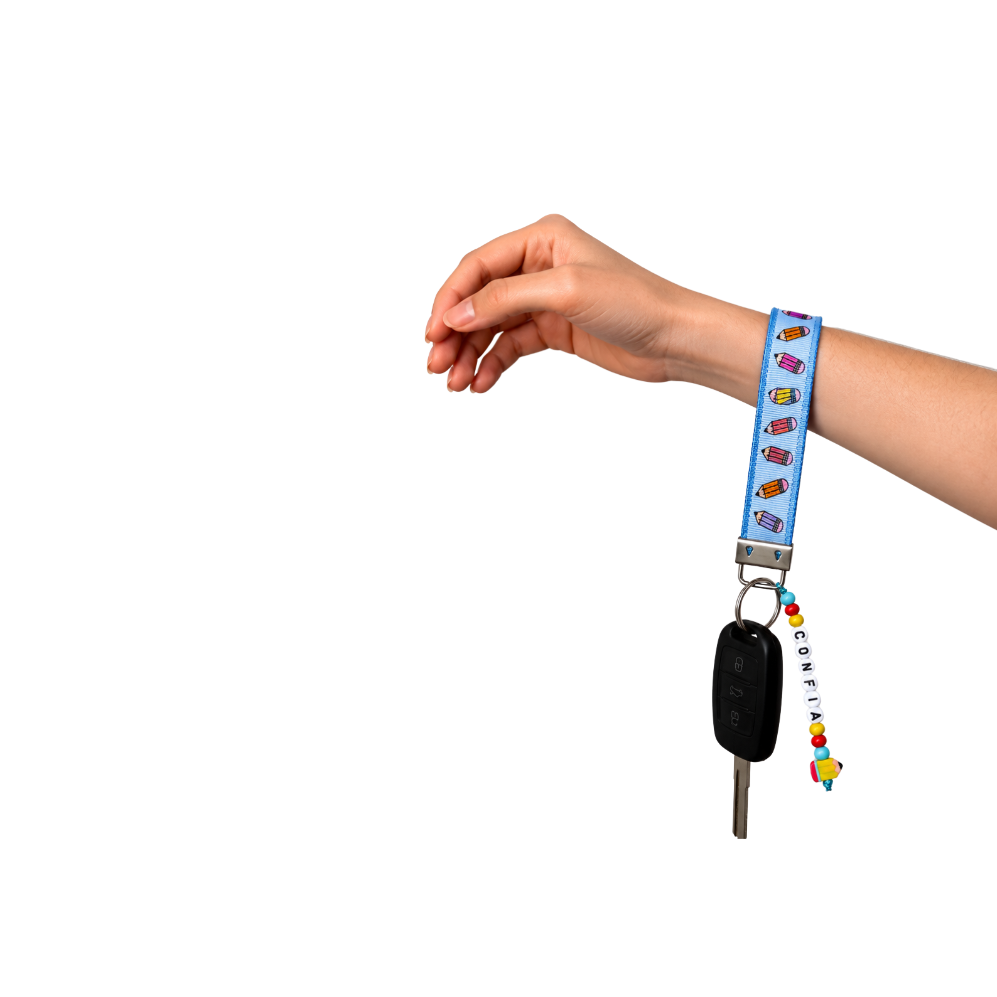 Colorful Pencils Wristlet Keychain 2