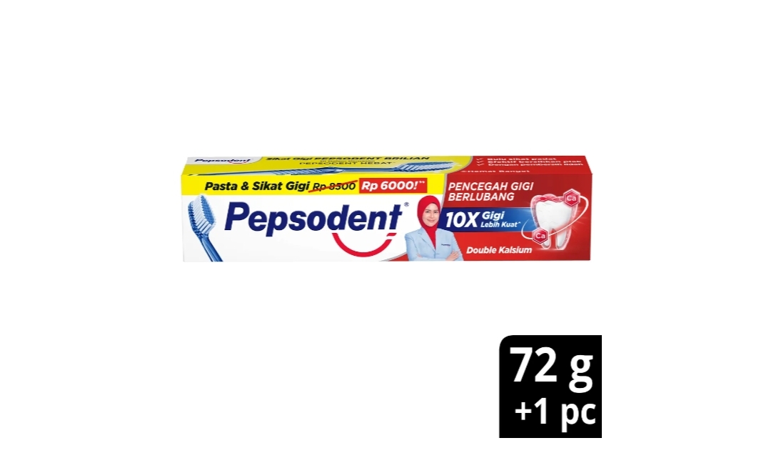 Pepsodent 72g free sikat 