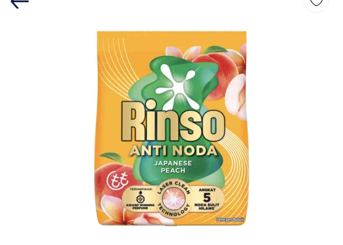Rinso Japanese peach 195gram