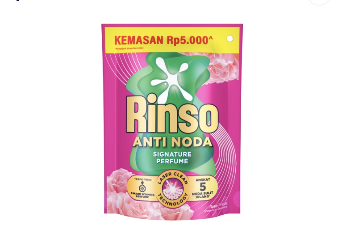 Rinso liquid Rose fresh 190gram