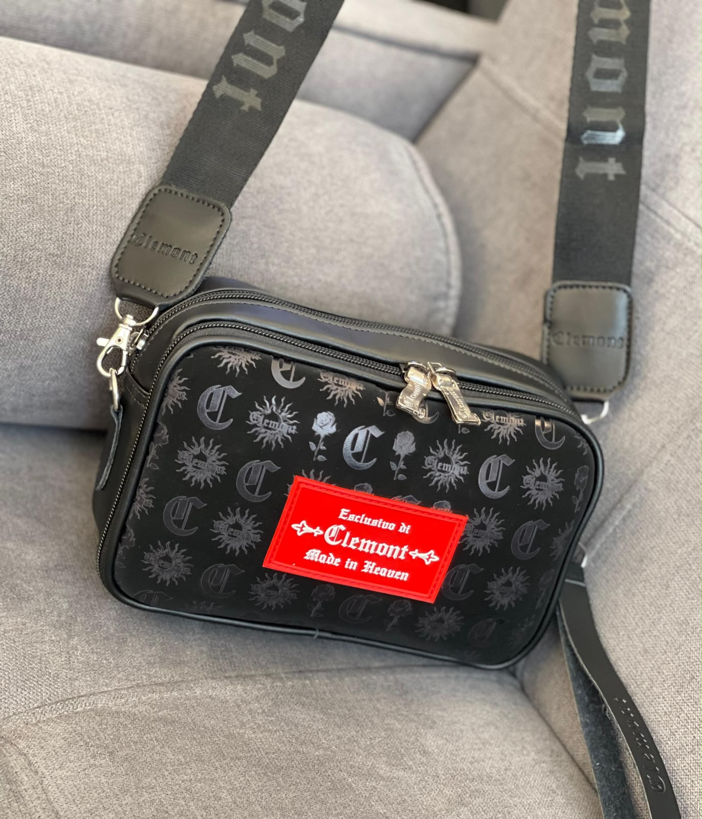 Morral CLM negro rojo