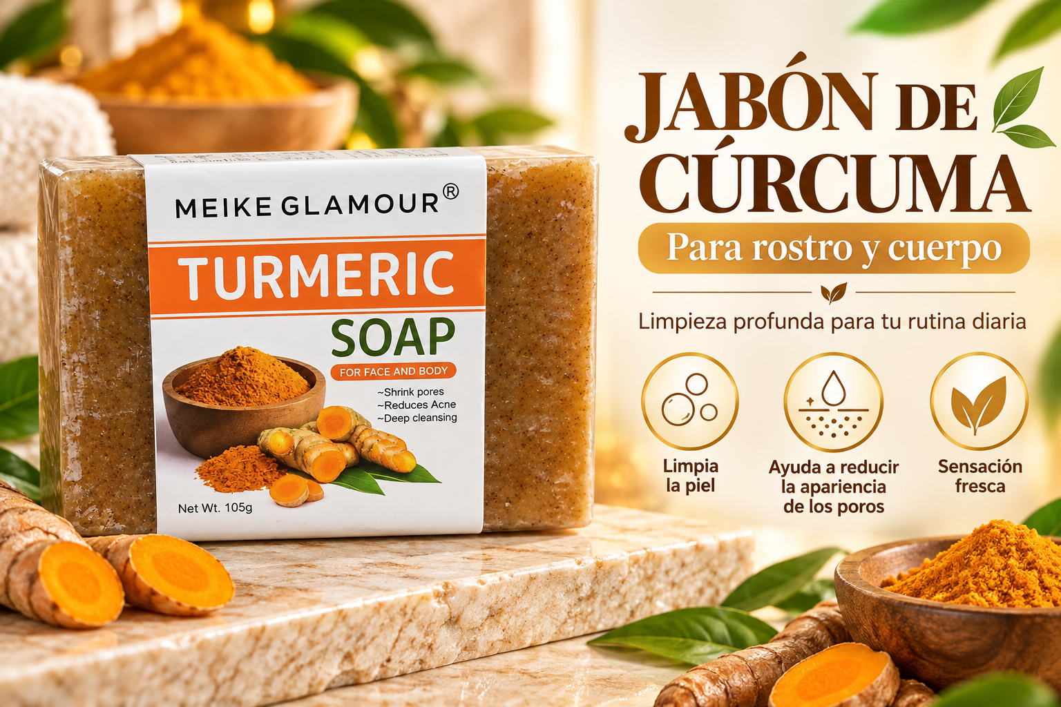 Jabón de Cúrcuma Natural Spa