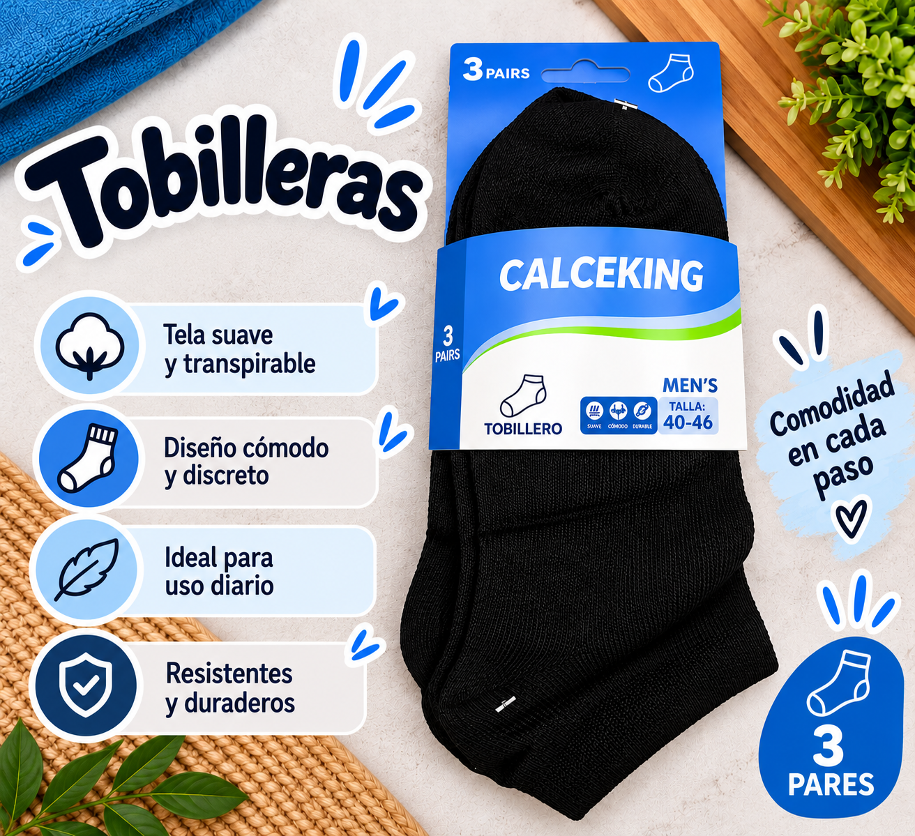 Tobilleras color Negro