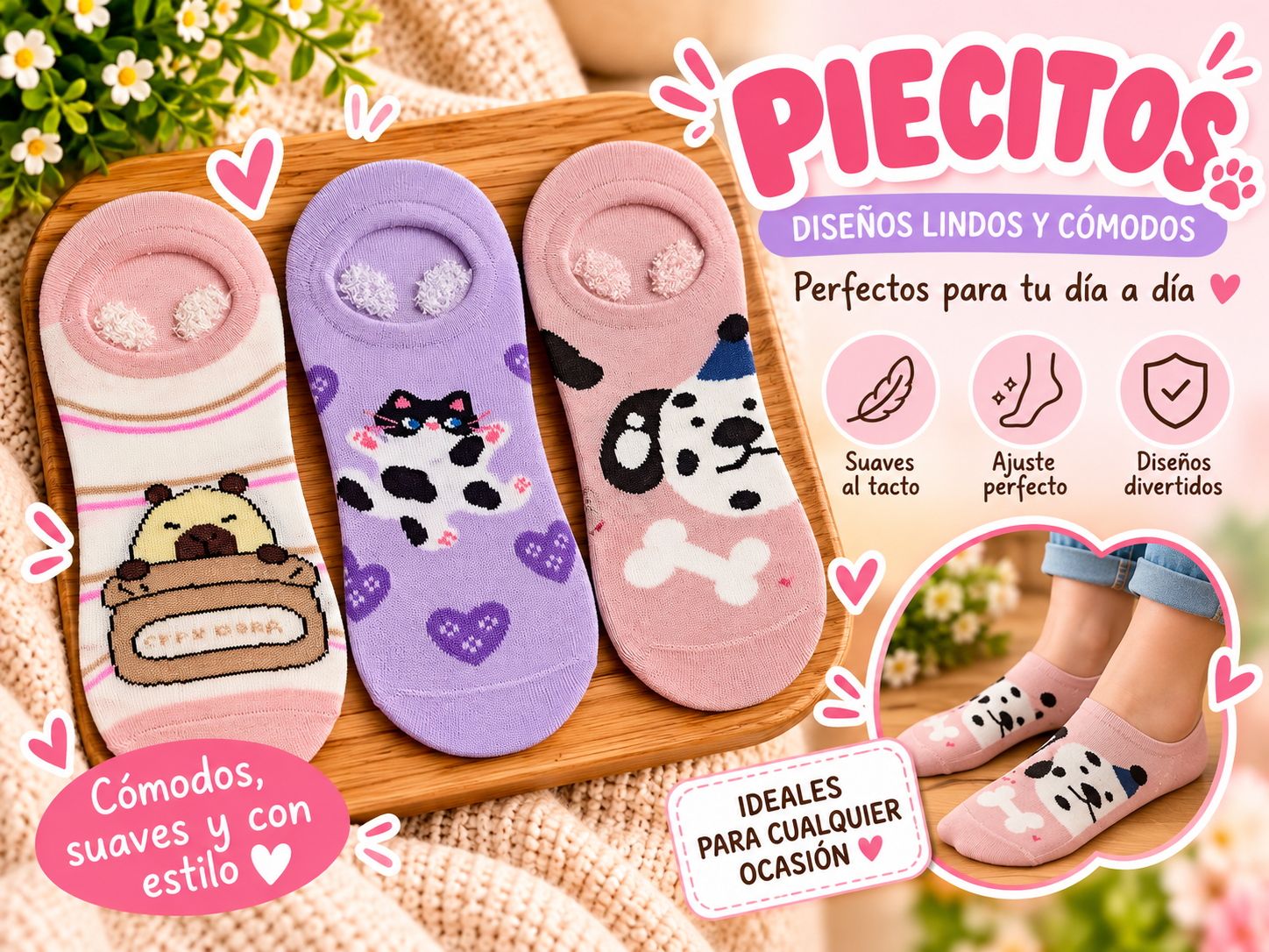 Piecitos comodidad adorable
