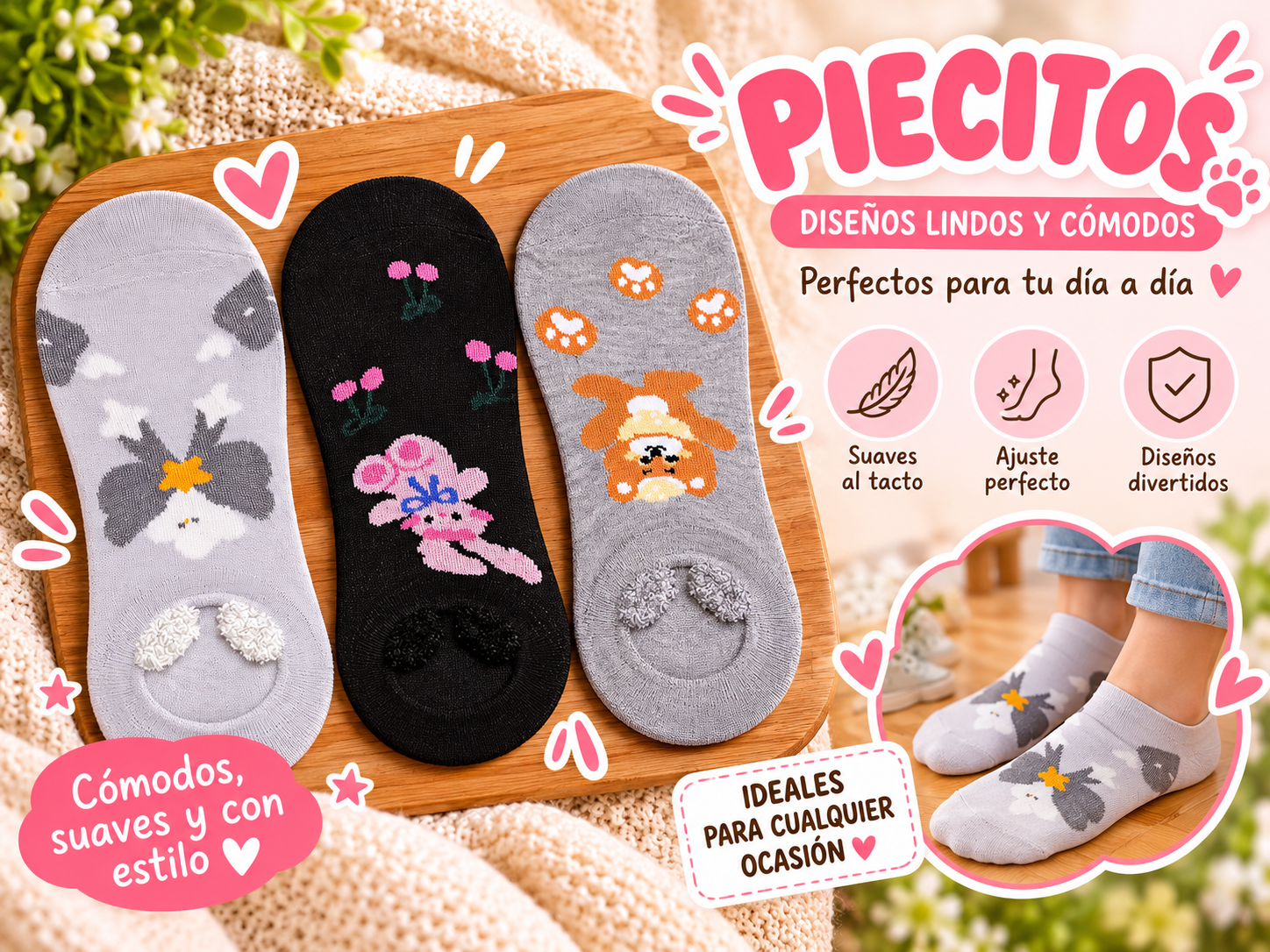 Piecitos adorables, suaves y con estilo