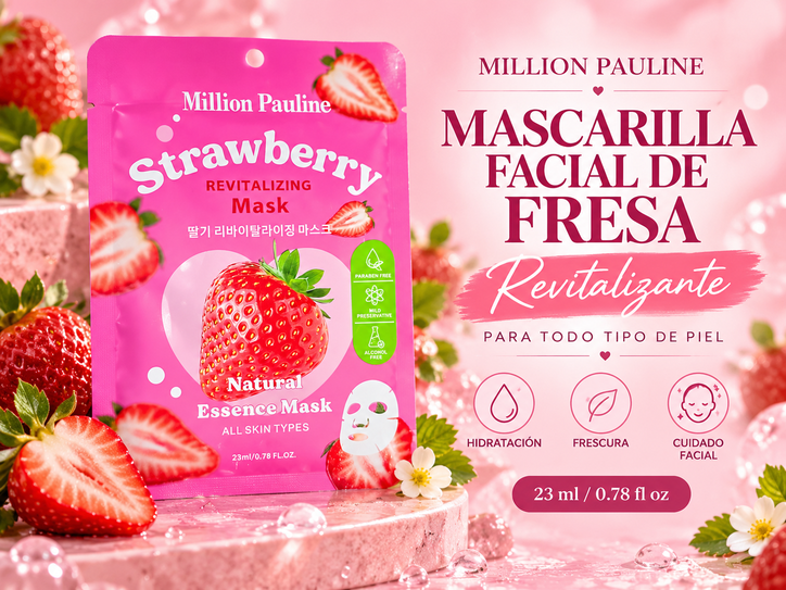 Mascarilla Facial de Fresa Revitalizante