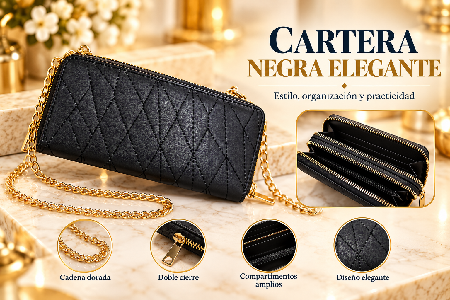 Billetera color Negro