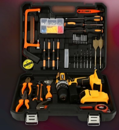 Taladro+kit de herramientas