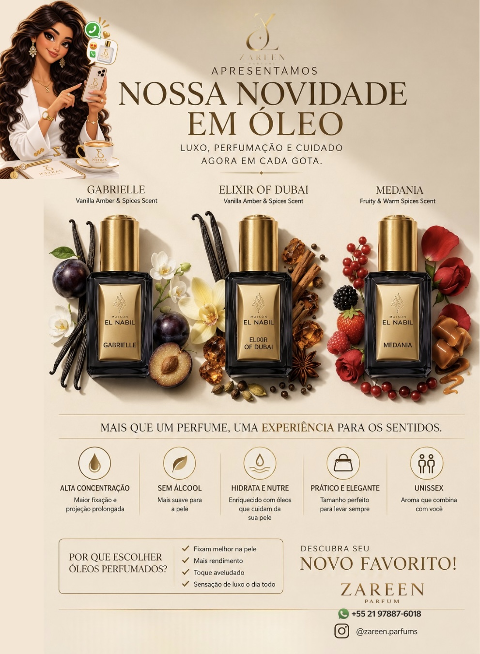 Gabrielle | Maison El Nabil | Óleo Perfumado Concentrado | 5 ml  3