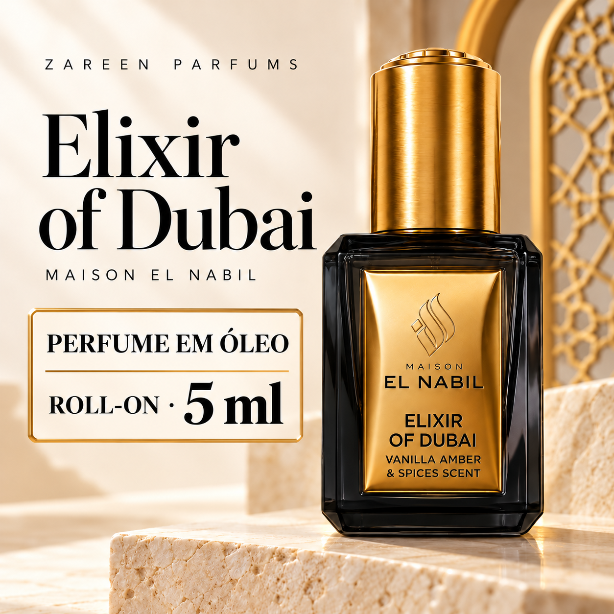 Elixir of Dubai | Maison El Nabil | Óleo Perfumado Concentrado | 5 ml