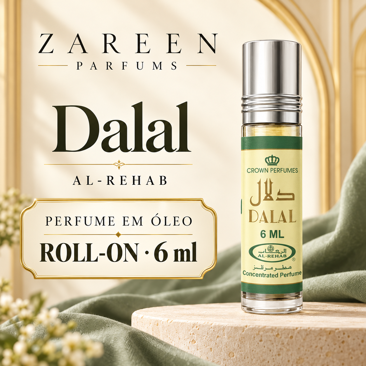 Dalal | Al-Rehab Óleo Perfumado Concentrado | Roll-on Original 6 ml