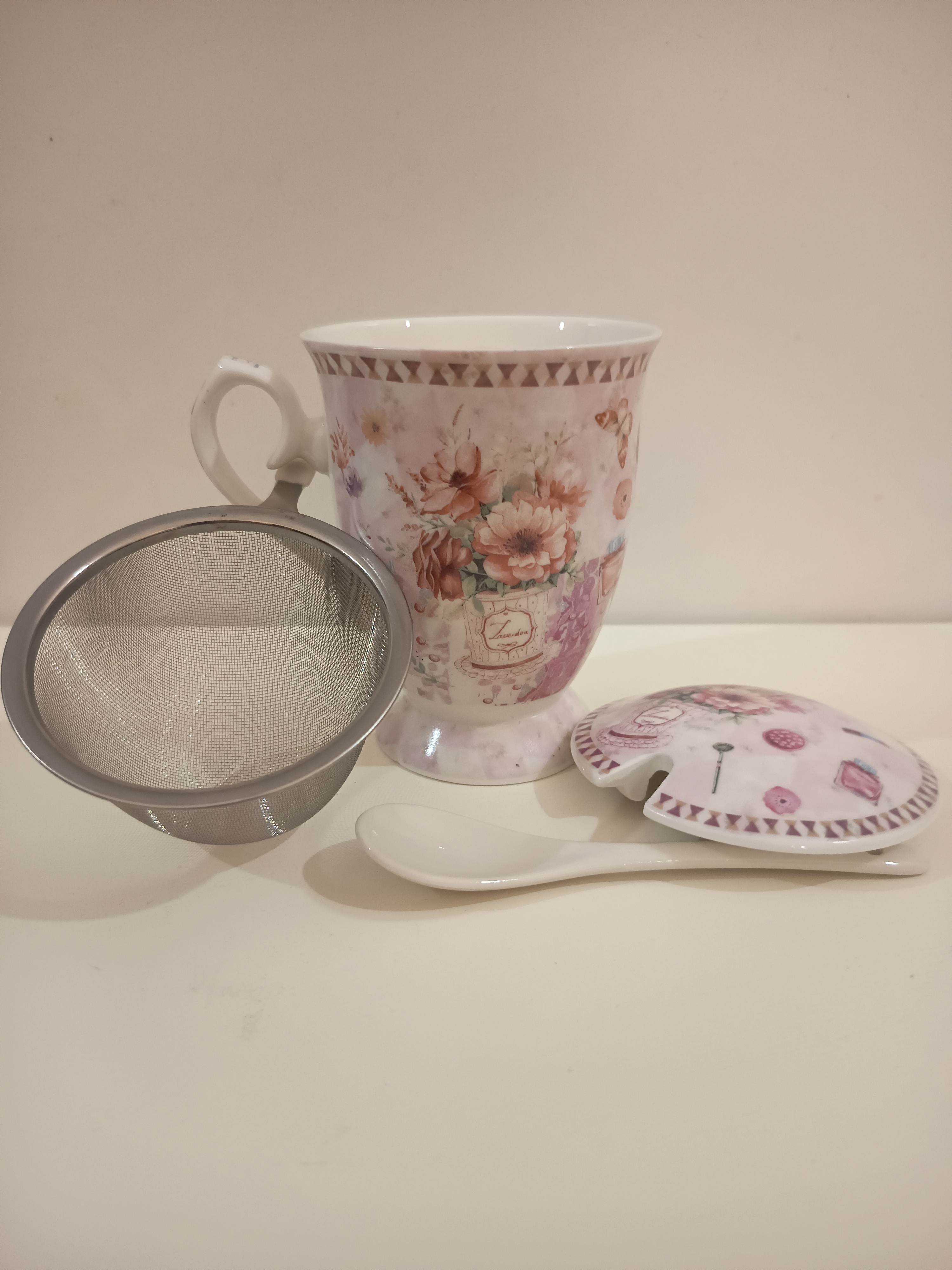 Taza rosa vintage  2