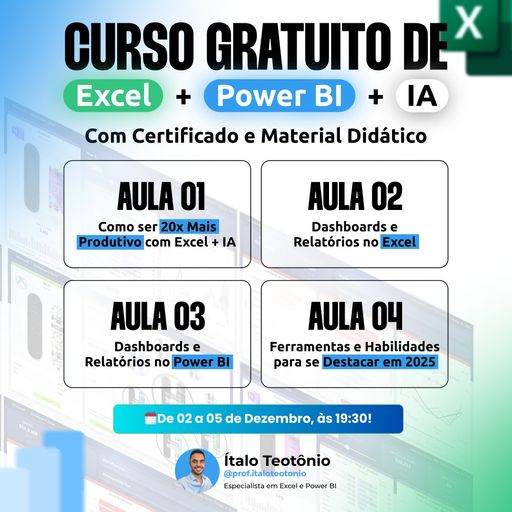 Imagem do grupo CURSO GRATUITO [EXCEL + POWER BI + IA]