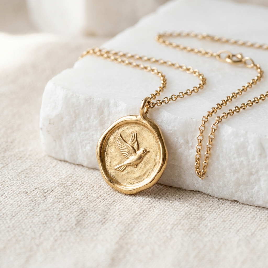 Molten Wax Seal 'Lark' Necklace