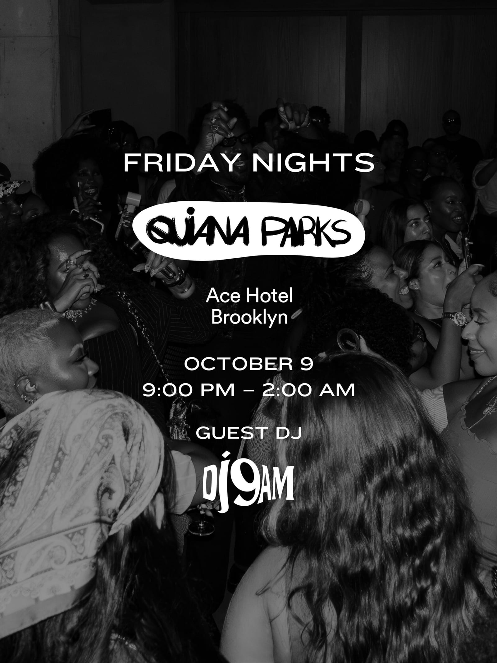Friday Nights with Quiana Parks flyer